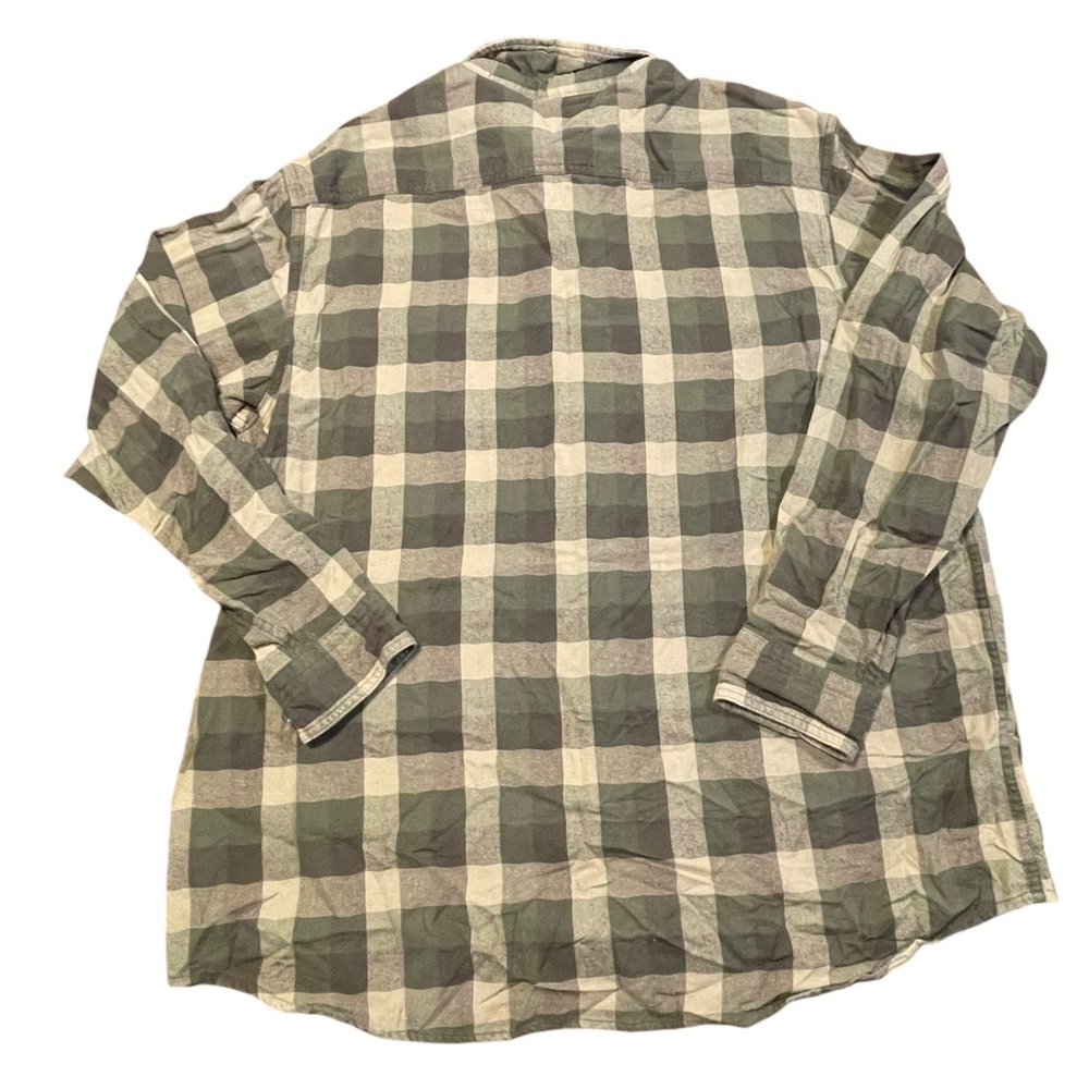 3/$15 Hobbs creek mens size 2XL flannel plaid Longsleeve button down shirt green - Picture 4 of 8